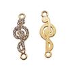 4Pieces 29x10mm Note Connector Charms Gold Color Jewelry Material Brand: WYISYWG