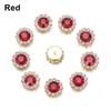 Apparel Sewing Sparkling Flower-shaped Clothes Decoration Rhinestone Buttons Crystal Glass Stone