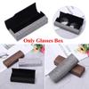 Portable Vintage  Retro Square Glasses Box Glasses Linen Case Folding Eyewear Case  Storage