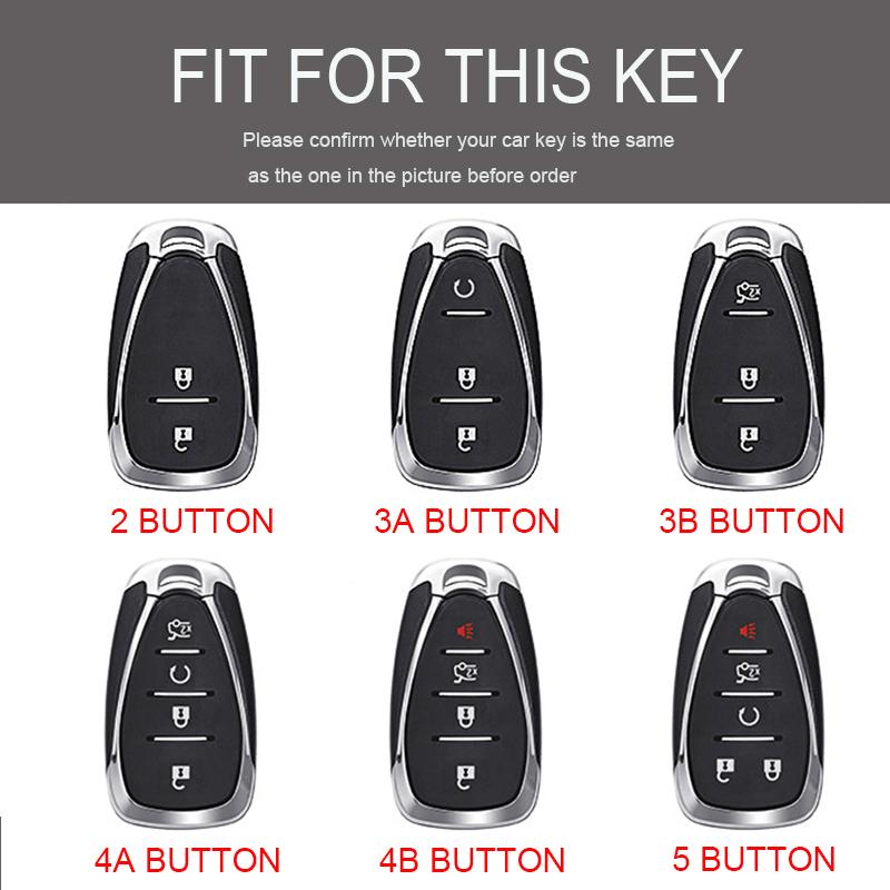 Car Key Case Cover For Chevrolet Chevy Cruze Traverse Spark Equinox Sonic Volt Bolt Malibu Camaro 2/3/4/5 Buttons Auto Shell Fob