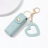 Mini Heart Mirror Lipstick Pouch: Portable Makeup & Coin Purse Keychain