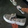 Autumn Rhinestone Design Women 'S Platform Loafers Women Sneakers Outdoor Slip -On Breathable Wild Shiny Women 'S Shoes