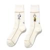 SIX STOCK SNOOPY Socks Unisex Made In Japan Socks Snoopy Peanuts Line Socks Ivory X <Official> - 2- Men's Women's (1970s2 02×03 Beige, M)