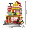 Architectural Building Blocks Hamburger Shop City Series Girls Gift House Model Assembly Puzzle Model Boys Gift Kids Toy