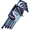 TRUSCO Hex Lobe Wrench Set, Black, 12-Piece Set, THR-12S