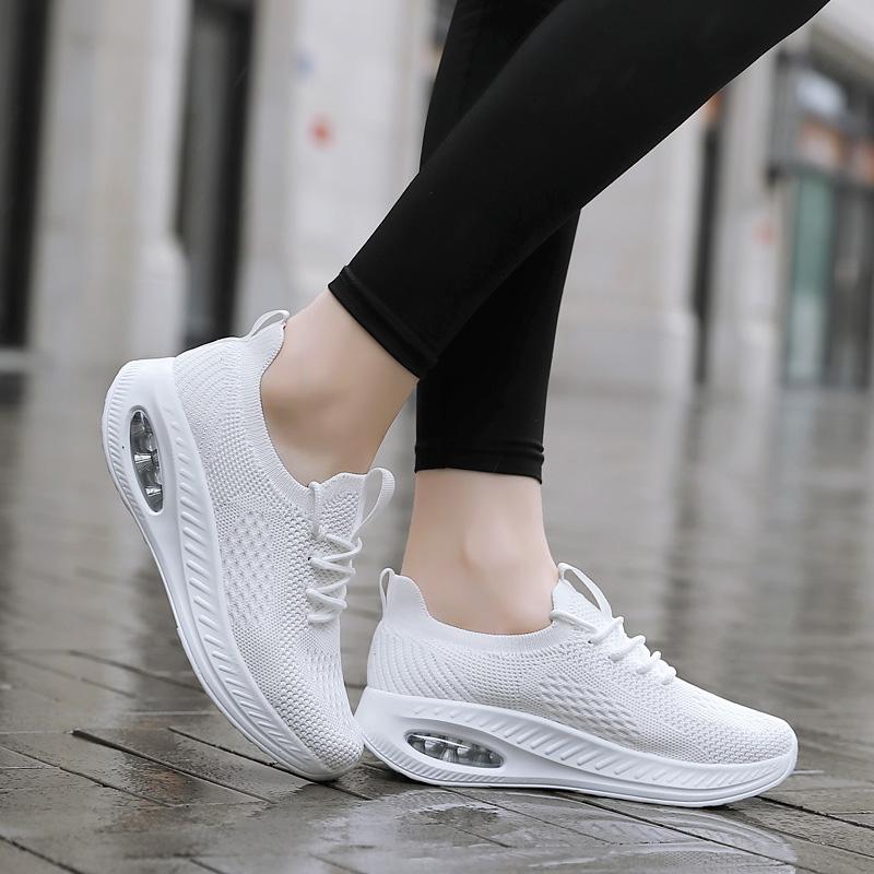 Modern Jazz Dance Sneakers Women Girls Breathable Mesh Dancing Practice Shoes Cushioning Lightweight Fitness Trainers