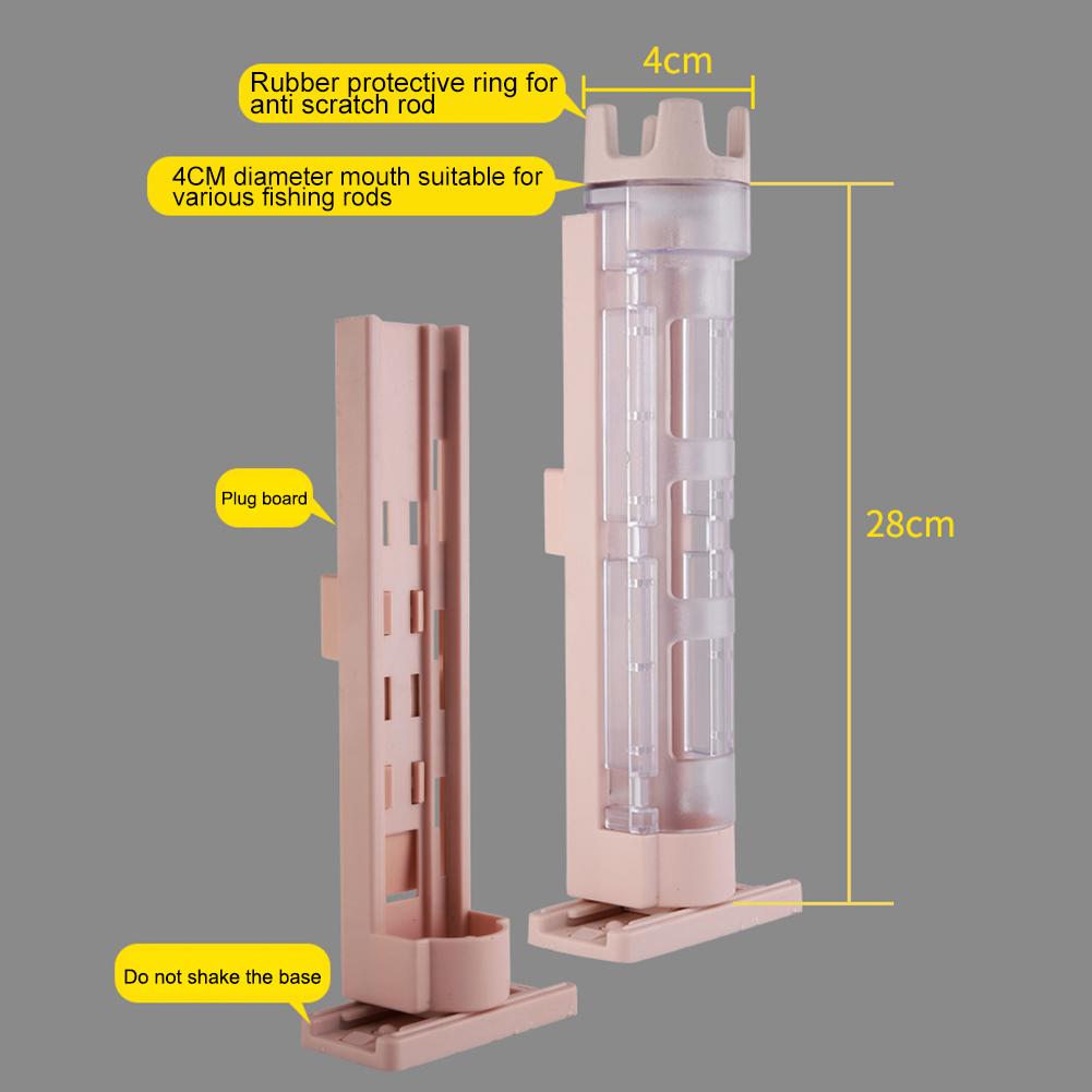 Plastic Fishing Box Barrel Holder Detachable Fishing Pole Tube Stand Adjustable Portable Durable Snap Design for Angler Supplies