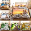 3D Printed Bedclothes Tiger Duvet Cover Set Single Twin Double Queen Size Bedding Set Comforter Cover Set Animal Bedding Set