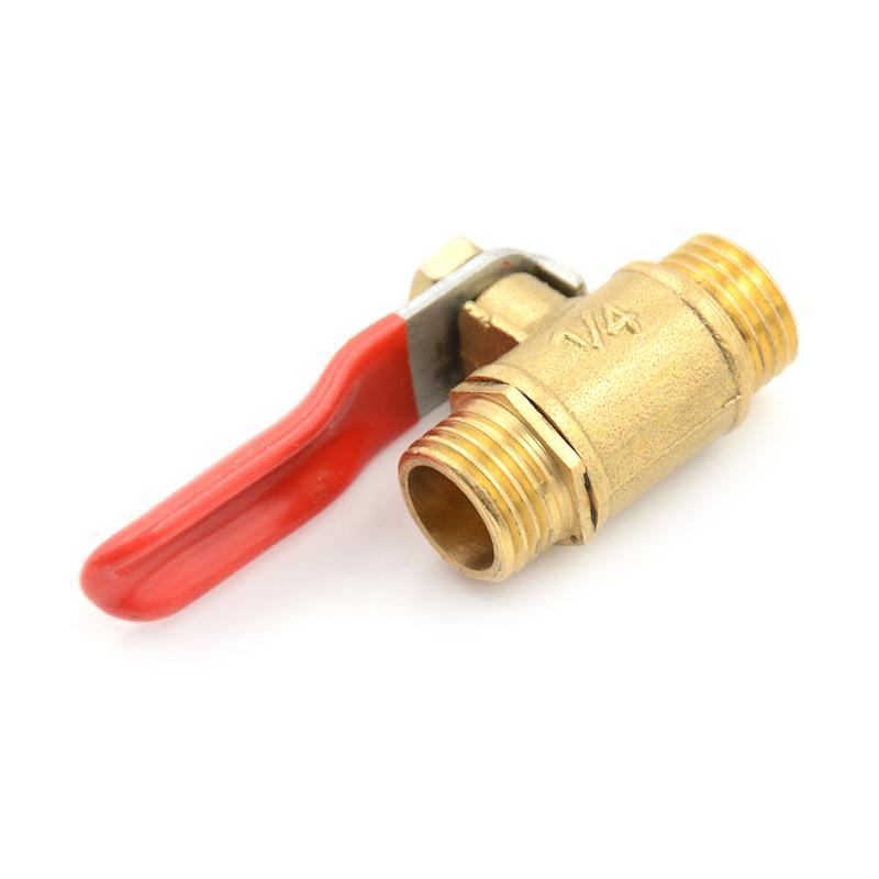 G1/4 Pipe Male To Male Thread Brass Ball Valve Hose Connector Switch