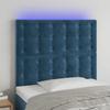 VidaXL LED Headboard Bedroom Furniture Single Bed Accessory Headboard Bed Frame Interior Dark Blue 3122898
