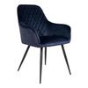 Hasse Dining Chair In Velvet, Blue.