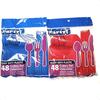 Blue and Red Team Colors Disposable Silverware Collection 96 Piece Plastic Cutlery Set 32 Spoons 32 Forks 32 Knives 1 Pack of 4