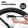 Portable 120PSI Bike Pump with Gauge Ergonomic Handle Bike Inflator Labor-Saving Inflation Handheld Bicycle Tire Pump
