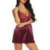 Plus Size Bow Lace Sleepwear Lingerie  Babydoll Underwear Nightdress