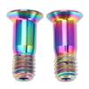 2pcs Bike Rear Derailleur Pulley Screw Colorful Hollow Ti Alloy Lightweight Flat Head Rear Dial Guid