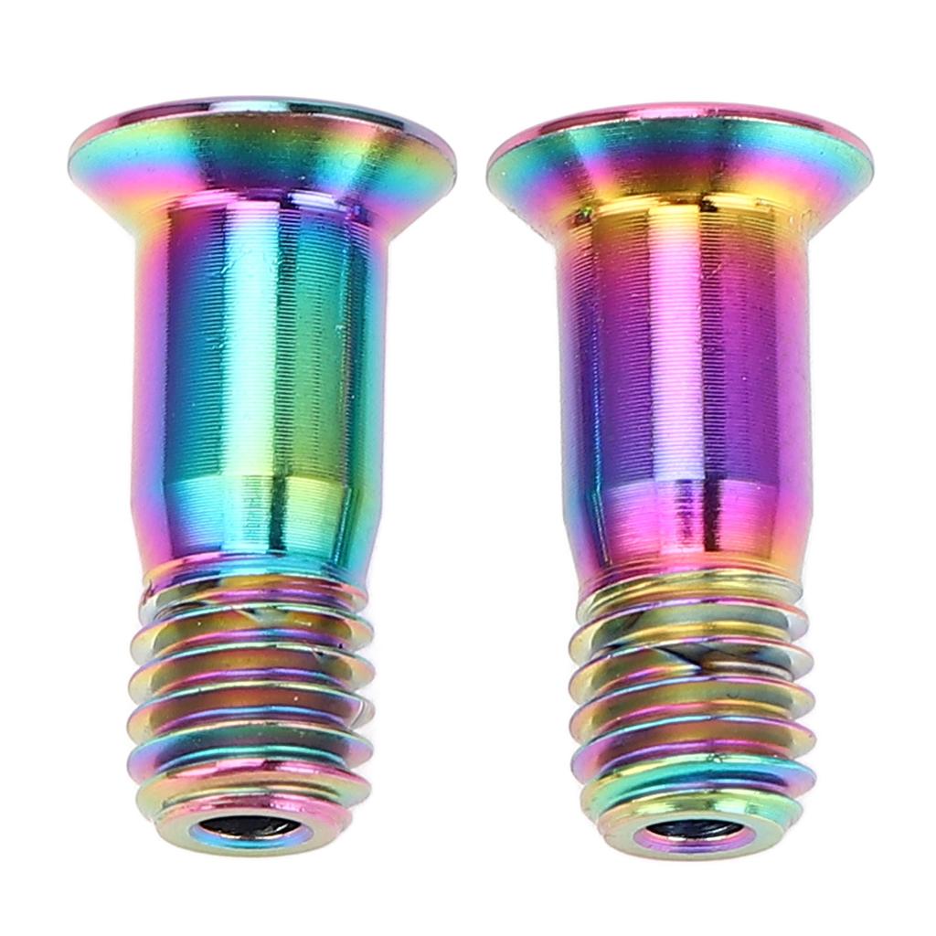 2pcs Bike Rear Derailleur Pulley Screw Colorful Hollow Ti Alloy Lightweight Flat Head Rear Dial Guid