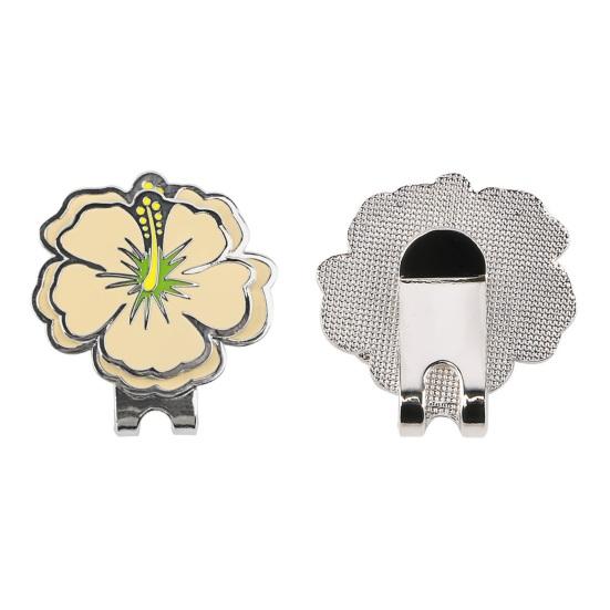 Magnetic Golf Ball Marker with Hat Clip Rustproof Corrosion Resistant Metal Flower-Shaped Golf Ball Marker Accessories
