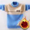 Autumn Winter Boys' Sweater Children's Round Neck Color Matching Knitted Sweater