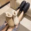 New Winter Thick-soled Snow Boots Women's Snow Boots Piled and Thickened Warm Rhombus Waterproof Cotton Shoes