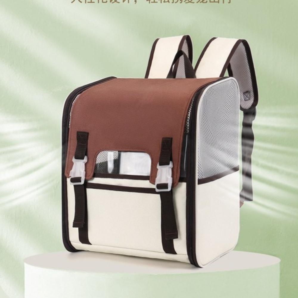 Large Capacity Pet Carrier Backpack Breathable Cat Shoulder Bag Portable Pet Bag Outing