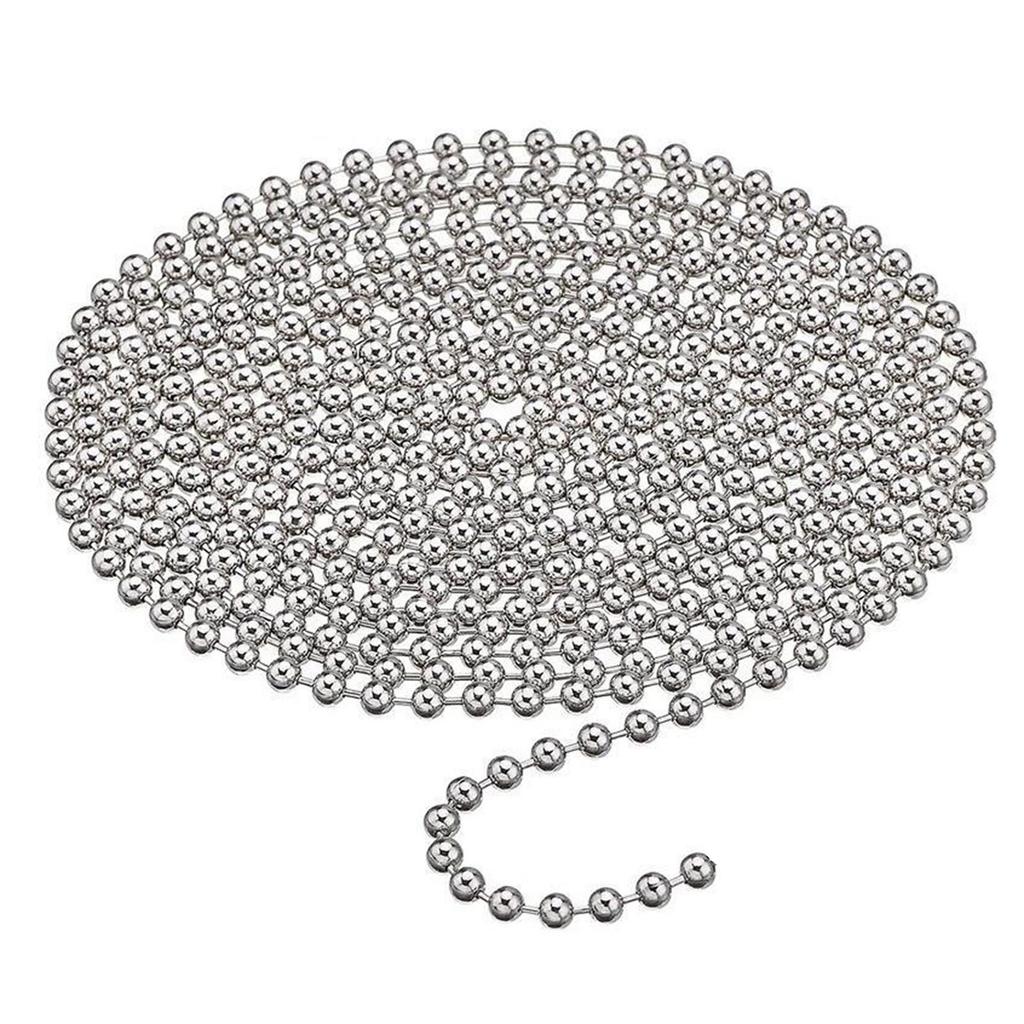 Curtain Bead Chain Pull Rope Heavy Duty Blinds Chain Decorative Metal Roller Shade Chain Window Hardware Bead String