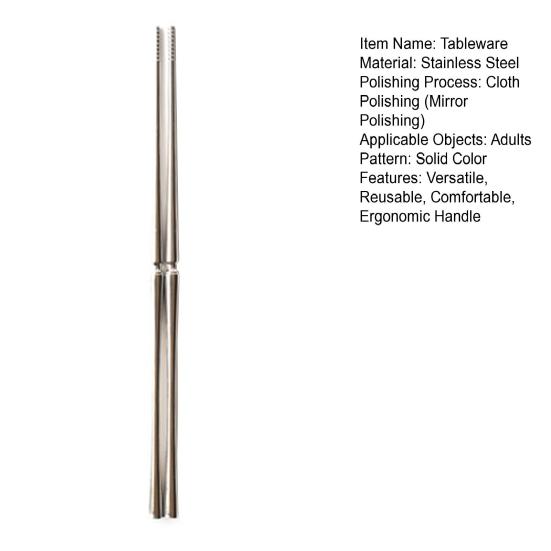 Stainless Steel Cutlery with Steak Cutter Mirror Polished Flatware Utensils Metal Spoons Forks Chopsticks Tableware for Home Parties