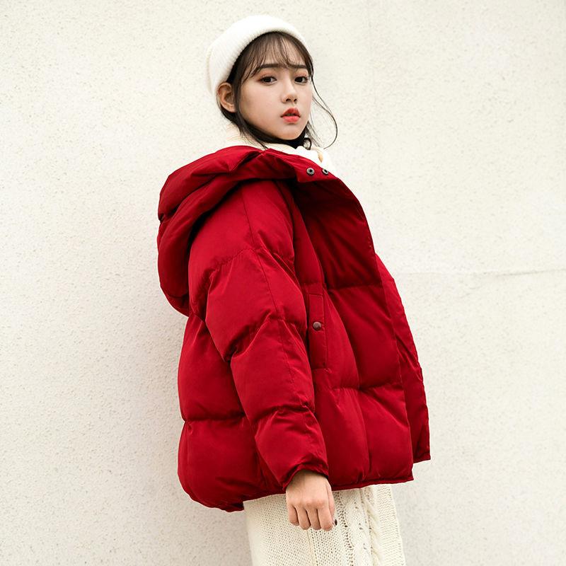 Winter New  Clothes Women's Short Loose Student Hooded Jacket Bread Clothes Women's Down Cotton Clothes