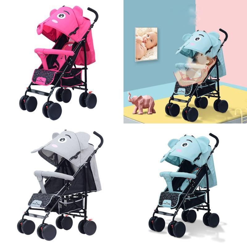 Stroller Ultra Kids Lightweight Foldable Convertible Seat One Button Rotation