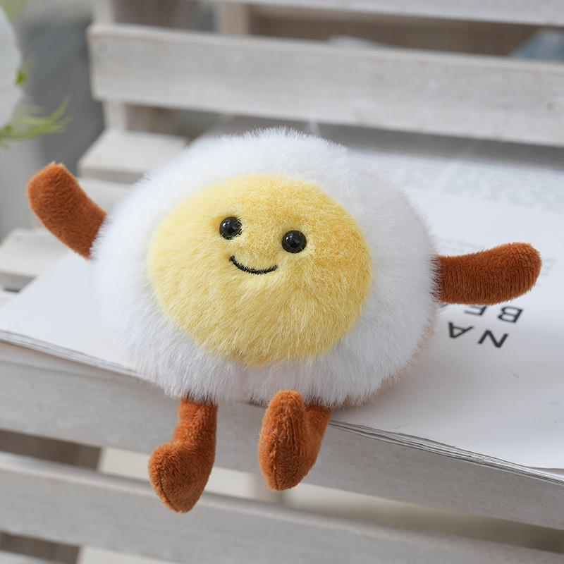 Plush Egg Waffle Toy Keychain Cartoon Pendant Bag Decorations Toy Gift Kids