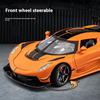 1/22 Metal Die Cast Koenigsegg JESKO Supercar Model Racing Gift Boy Simulation Sound and Light Retraction Collection Ornaments