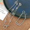 925 Sterling Silver Retro Pig Nose Sweater Chain Bracelet from South Korea