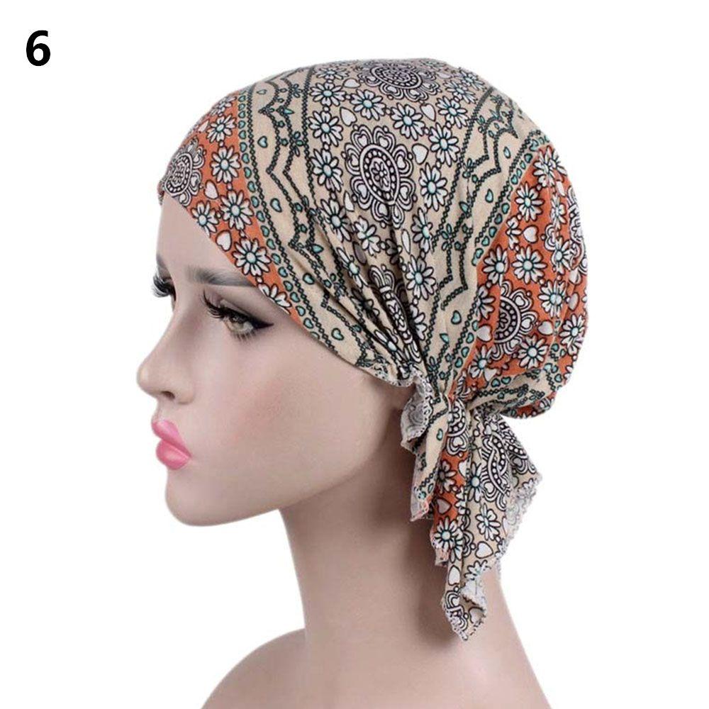 New Fashion Scarf Muslim Printed Headwear Cancer Chemo Hat Turban Hat Head Wrap Cap
