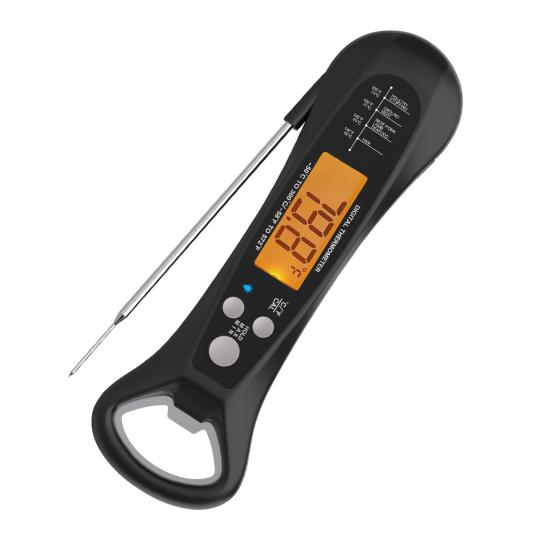 Food Thermometer Waterproof Digital Meat Thermometer Instant Read Foldable Probe Thermometer for Kitchen BBQ
