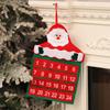 Family Pendant Velvet Santa Claus Countdown Christmas Advent Calendar Xmas Decor  Non-woven Fabric