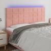 VidaXL LED Headboard Bedroom Furniture Double Bed Accessory Head of Bed Frame Interior Pink 3122495