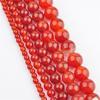 4 6 8 10 12mm Spacer Loose Beads Jewelry Making For Necklace Bracelet Natural Red Agate Stone DIY