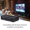 LINEPAUDIO 2 In 2 Out Speaker Selector Switch Audio Signal Switcher Power Amplifier Audio Receiver