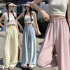 Summer Thin High Waist Thin Straight Casual Wide Leg Drape Loose Pants