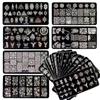 1PC Stainless Steel Printing Nail Stamping Plates Manicure Leaves Maple Template Mold Xmas Snowflakes Nail Art DIY Decorations