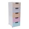 5 Layers Plastic Drawers Storage Cabinet Bedroom Tall Small Chest Closet Suitable for Storing Clothes, Toys