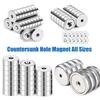 Neodymium Magnets with Hole Rare Earth Countersunk Hole Magnet for Refrigerator Cruise Curtain DIY Science