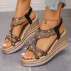 Fashion Fashion Casual Summer 2025 Open-Toe Beach Sandals with Beads Bohemian Platforms Sandals for Women's Footwear Sandalias De Mujer