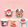 50pcs Christmas Cupcake Linner Oven Air Fryer Muffin Cup Cake Mold Merry Christmas Party Decorations Bakeware