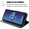 Coque Antichoc - Booling - pour Samsung Galaxy A25 5G - Cuir Synthétique - Antichoc - Porte-Cartes