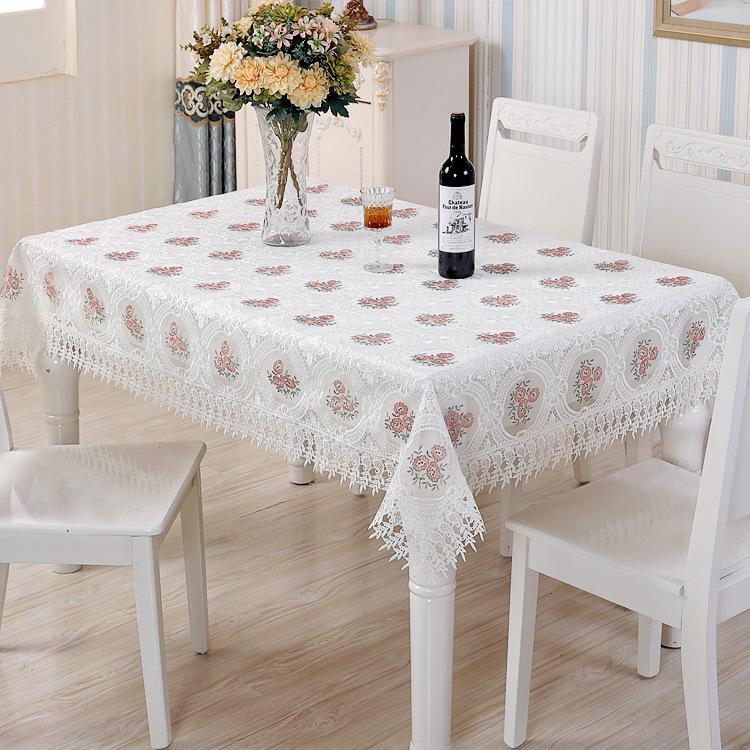 Embroidered Tablecloth Lace Hollow Pastoral Style Table Cloth Coffee Table Cloth Decorative Tablecloth Long Tablecloth