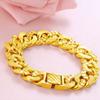 Gold Color Jewelry Domineering and Personalized Men's Thick Sand Gold Bracelet