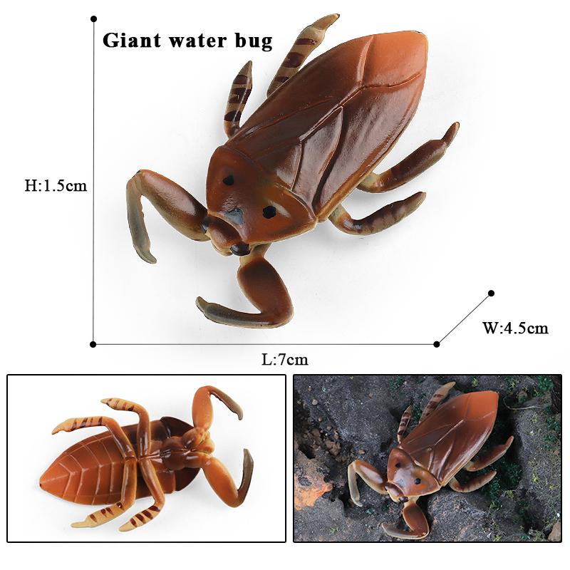 Oenux Simulation Dragonfly Grasshopper Centipede Wild Insect Animals Model Action Figures Miniature Education Collection Kid Toy