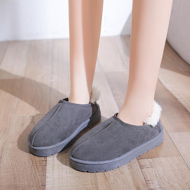 Slip On Winter Shoes Women Snow Boots 2024 Warm Plush Ankle Boots Womens Flat Shoes Lightweight Woman Booties Female Cotton Shoe