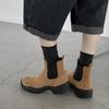 2025 Autumn and Winter Matte Leather Outdoor Chelsea Boots One Pedal Round Head Sports Sole Comfortable Ventilation