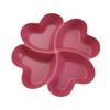 Wheat Straw Appetizer Serving Platter Unbreakable 4-Compartment Food Storage Tray Four Leaf Clover Shape Snacks Serving Dish